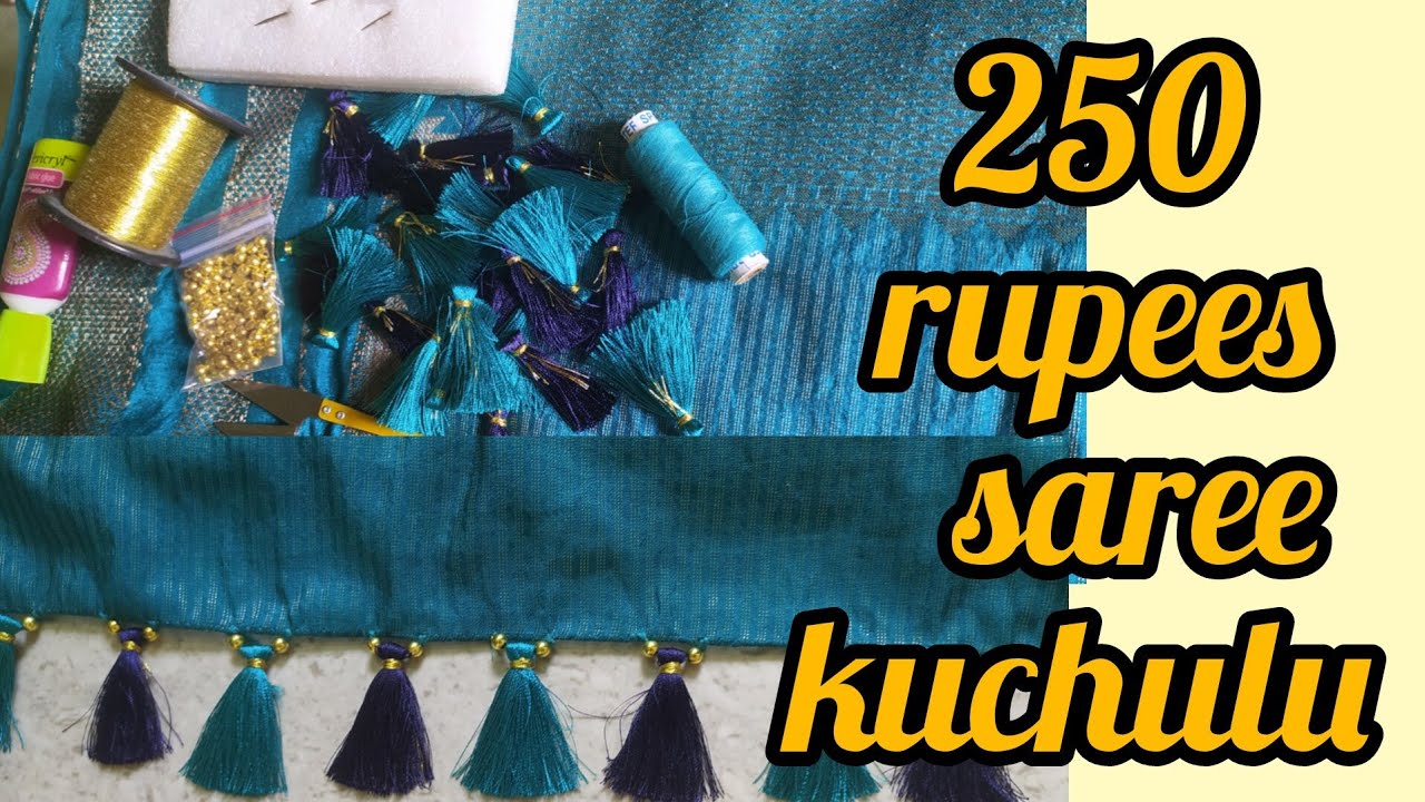 ☘️ Simple saree kuchu design# saree kuchulu # saree tassels ☘️