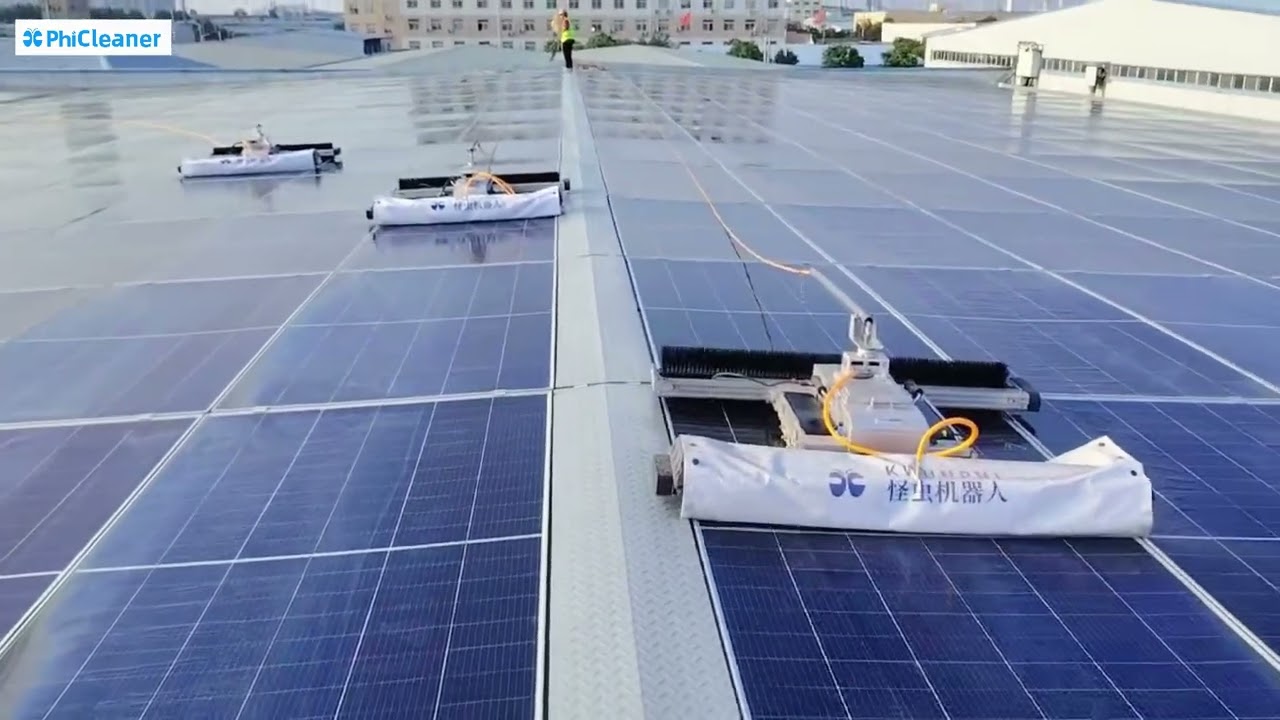 🌹【1 Human, 2 or 3 Bots, 0 Sweat – PhiCleaner Redefines Solar Labor 】#solarcleanrobot #photovoltaic