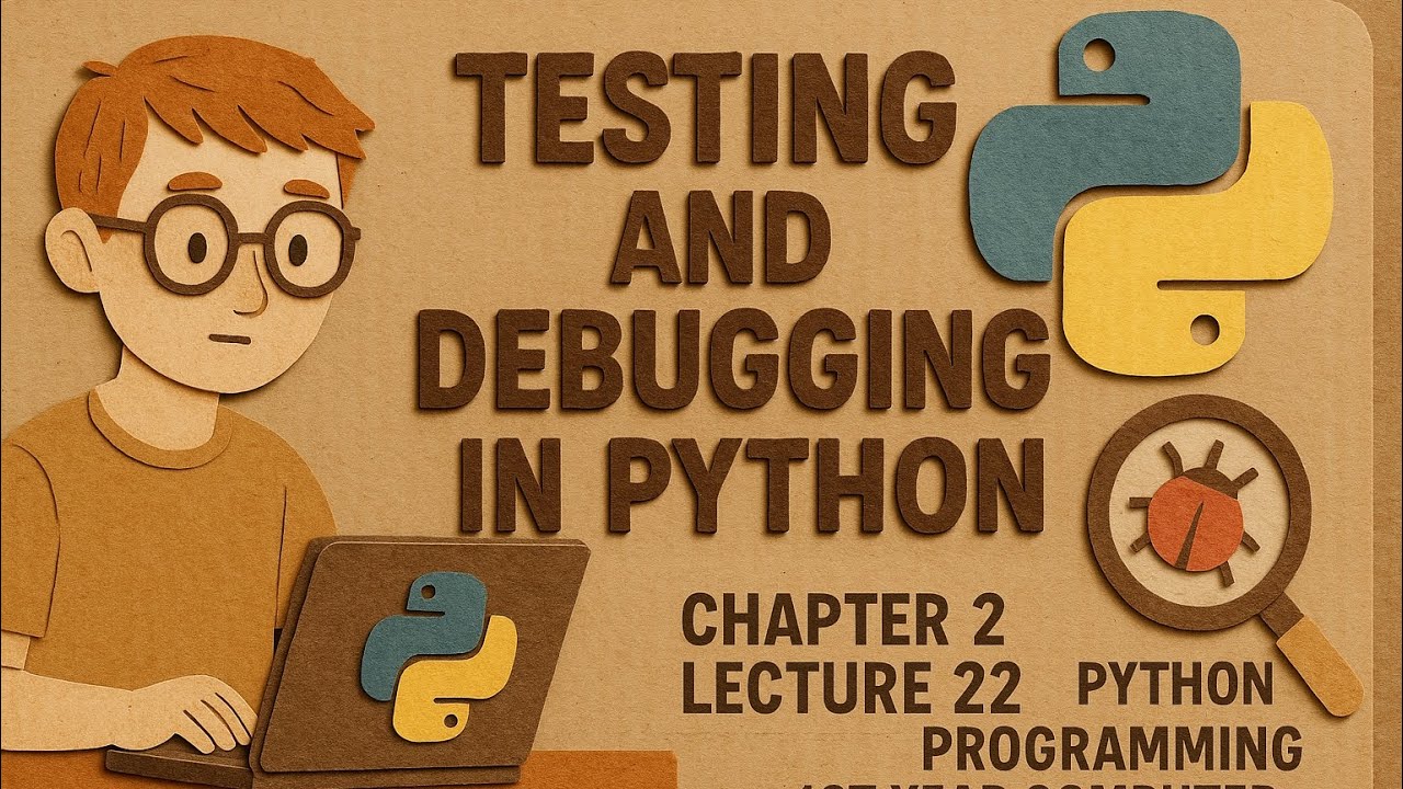 Testing and Debugging In python | Chapter 2  Lecture 22 | Python Programming | 1st year