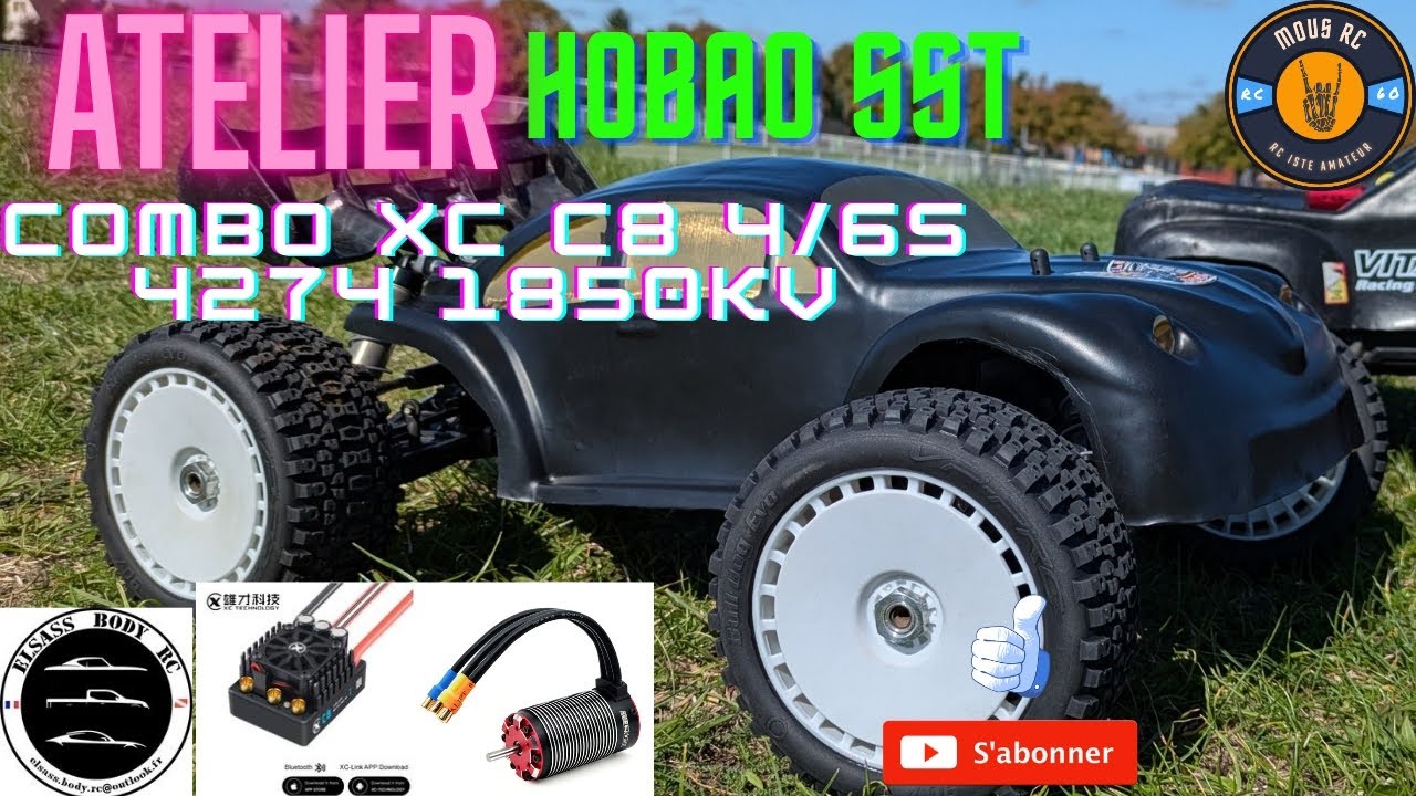 Tuto installation ESC brushless 4/6S XC C8 + moteur Surpass Rocket V2 4274 1850KV dans Hobao SST