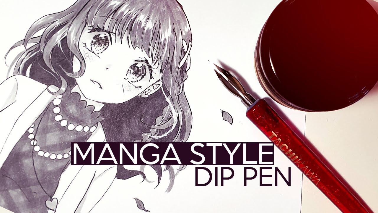 I tried inking with a dip pen (Manga Style)