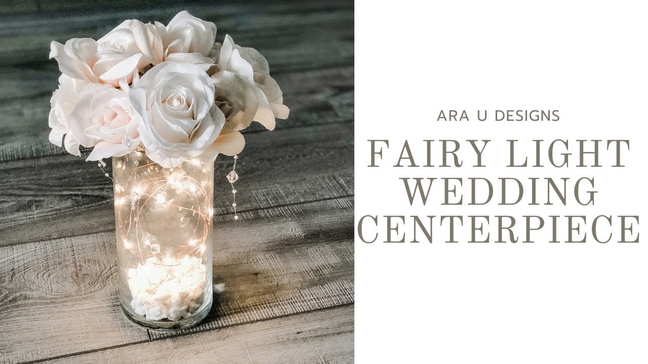 DIY: Fairy Light Wedding Centerpiece Decor