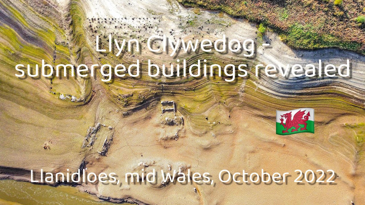 Llyn Clywedog - October 2022 - lowest level for many years