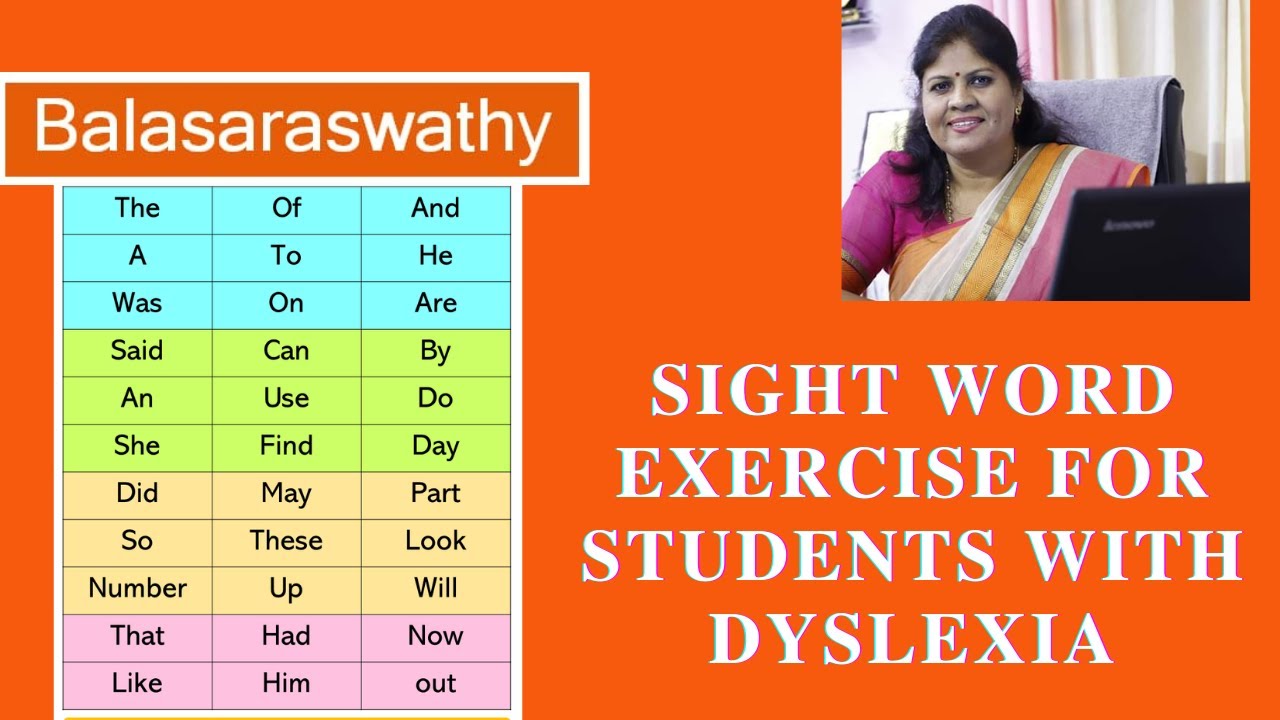 How to teach Sight words to dyslexic children | Sight Word Exercise |  Learning Sight Words