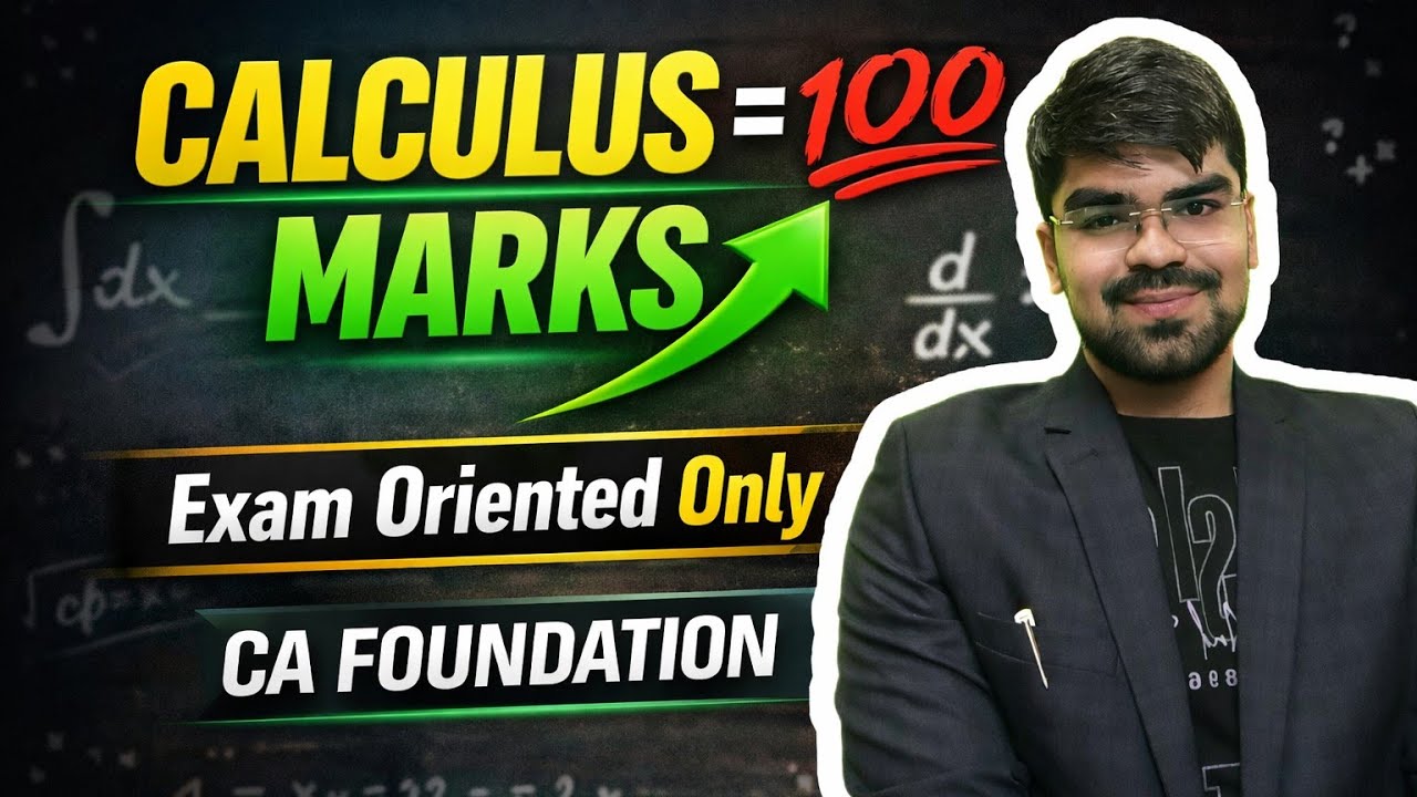 Part B | Don’t Skip Calculus! Exam Oriented Differentiation  | CA Foundation Calculus | Part B