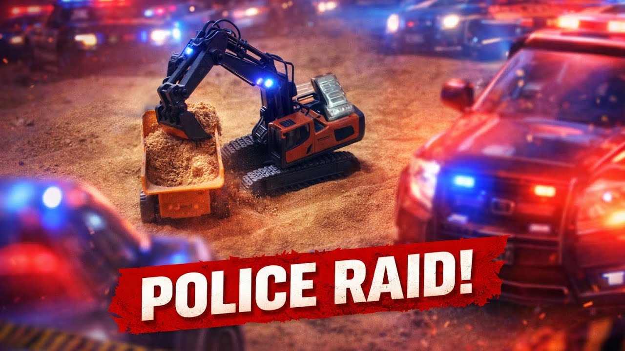 Excavator Retta Bhar Raha Tha… Tabhi Police Aa Gayi! 🚓🔥 #viral #trending 