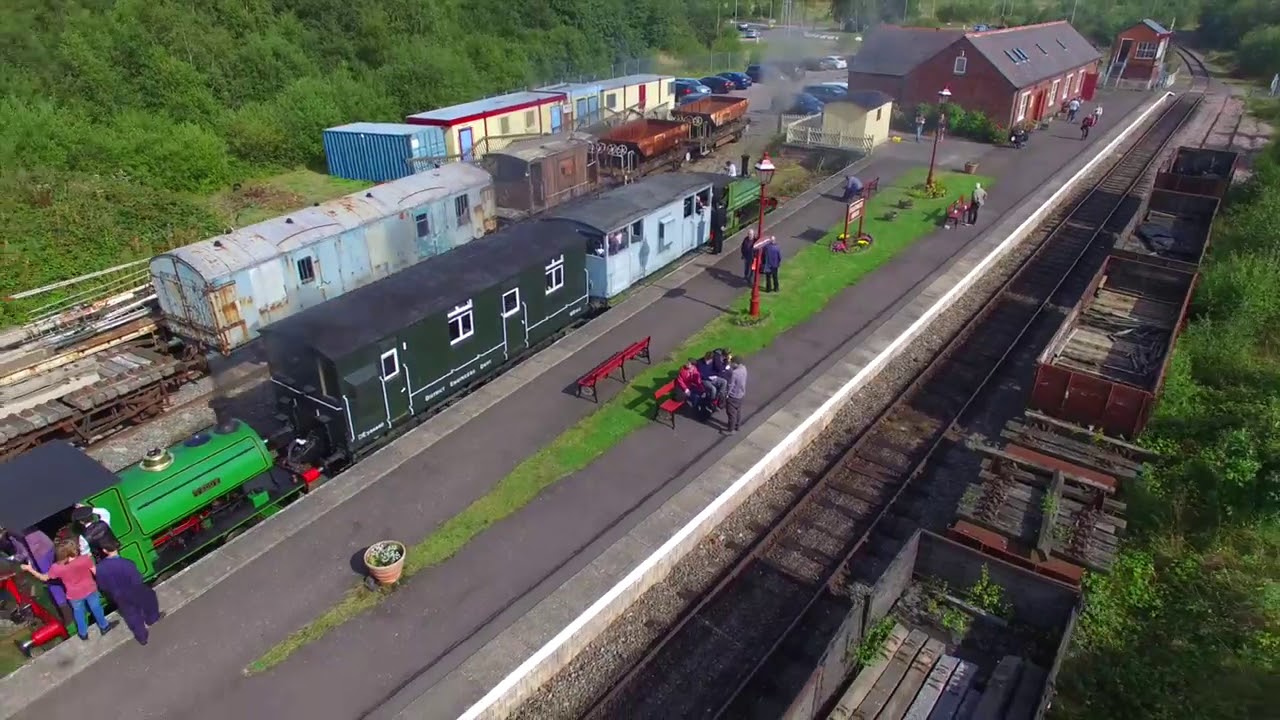Chasewater Railway from the Sky  In Full HD