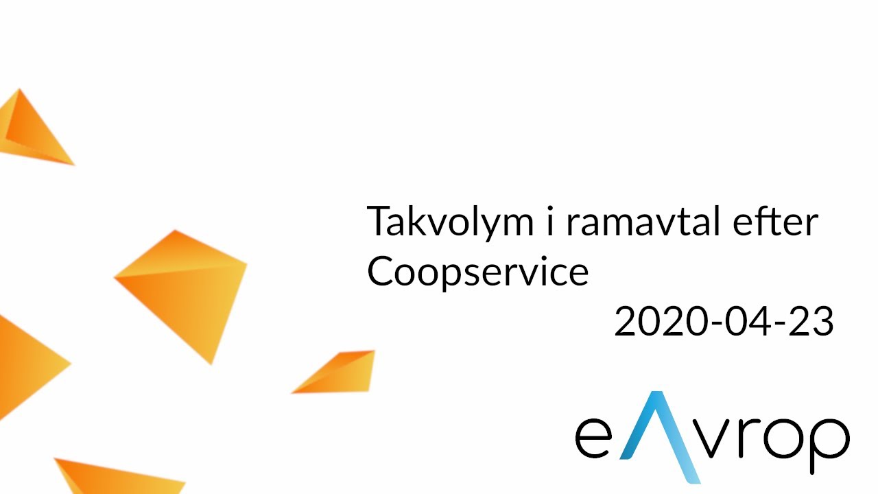 Takvolym i ramavtal efter Coopservice