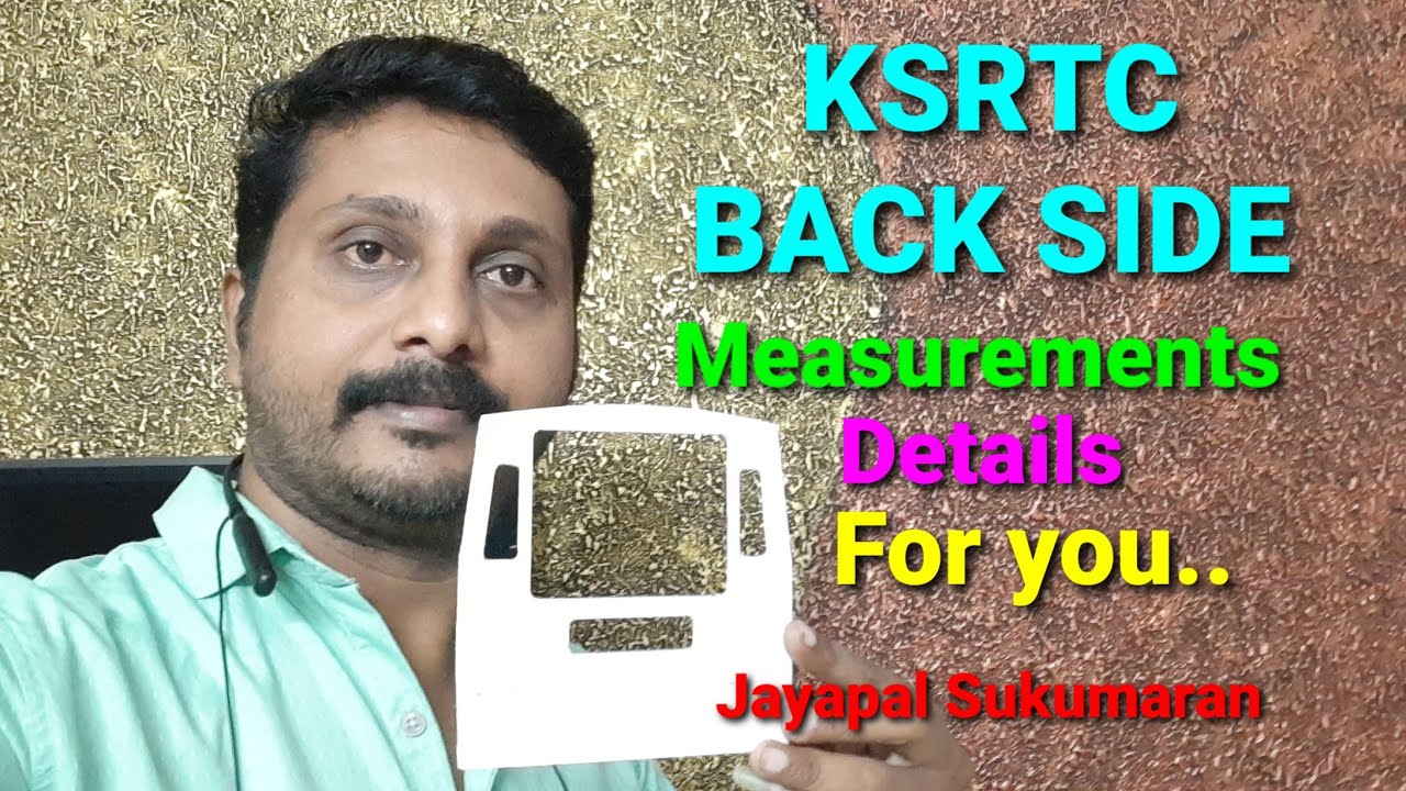 Miniature model making - KSRTC miniature model back side measurements Details