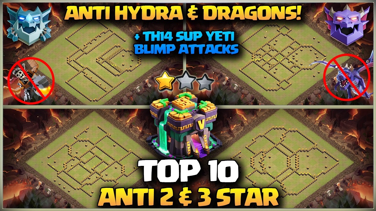 NEW Town Hall 14 Base Layout (TH14) 2026-TOP 10 TH14 Anti Hydra Base + Th14 Super Yeti Blimp Attack