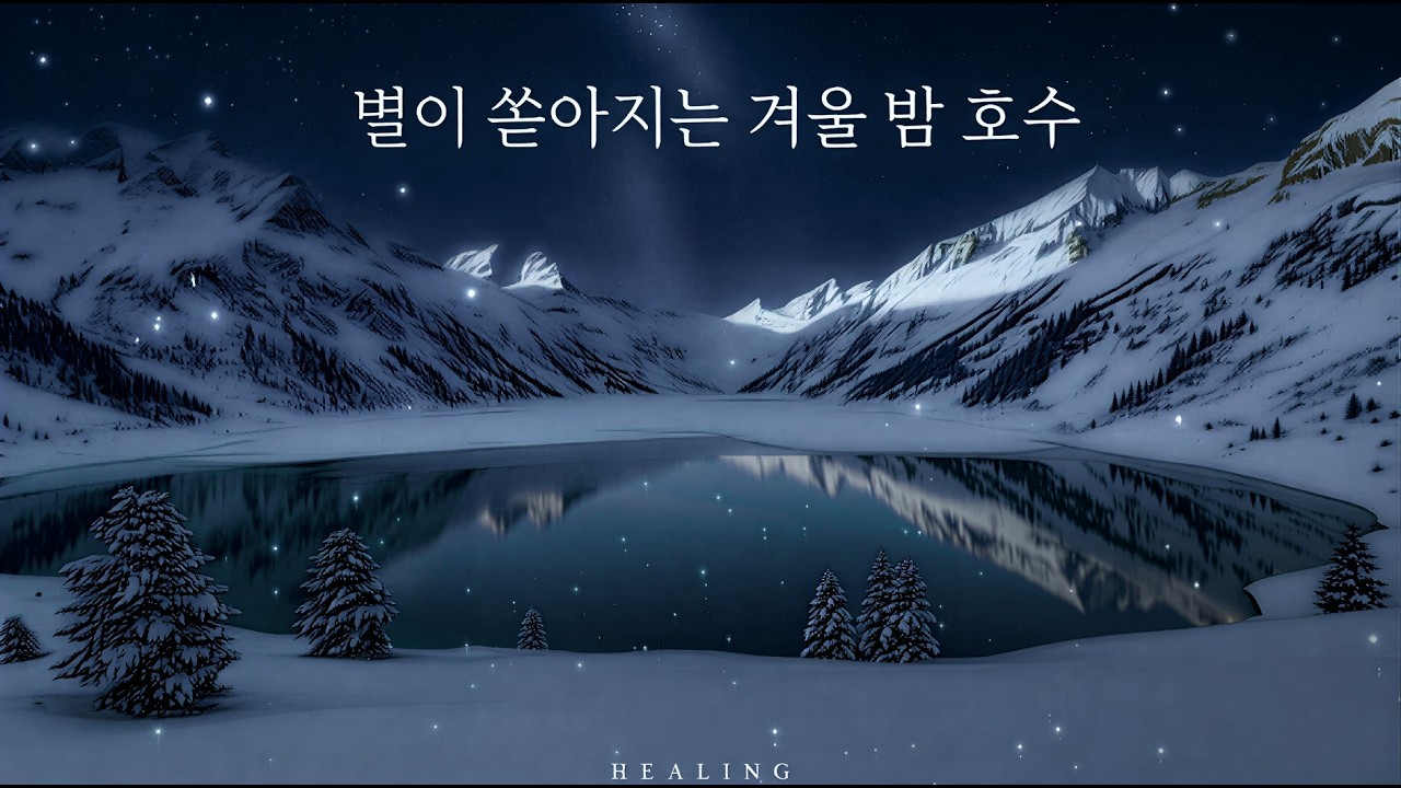 #37 별이 쏟아지는 겨울 호수의 위로 | 차분한 중저음 피아노 힐링 BGM 🎹