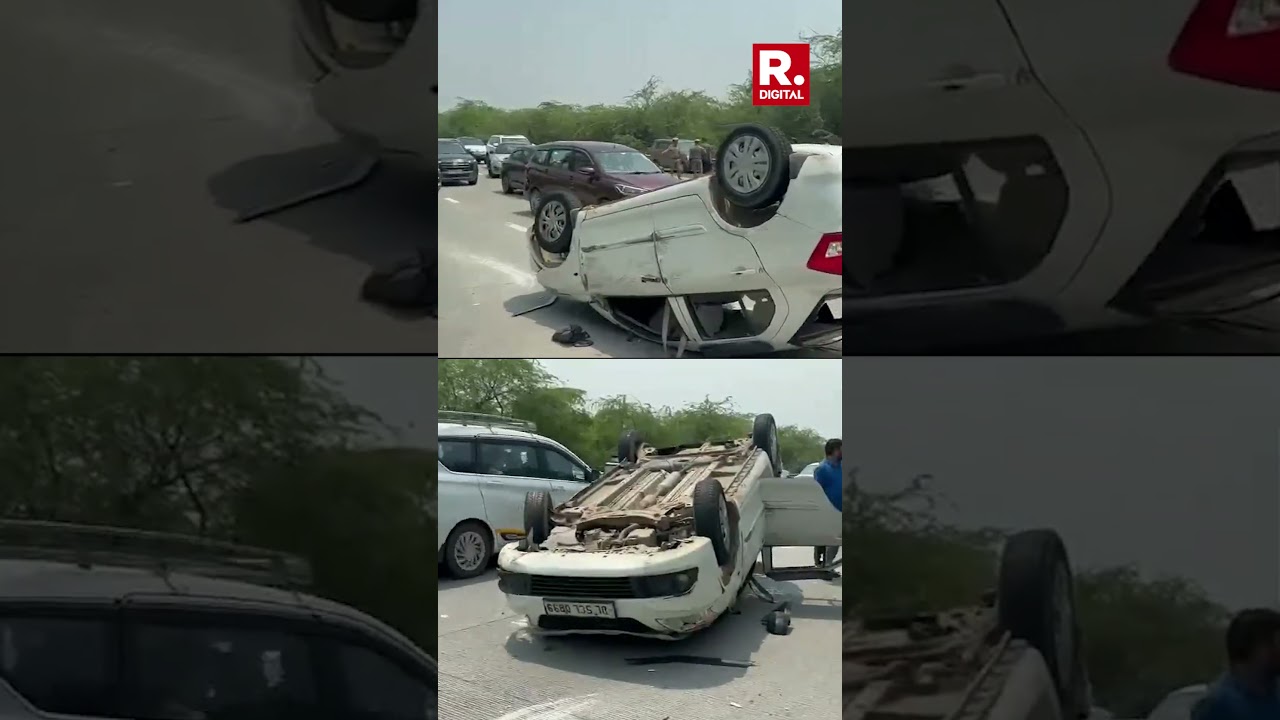 Yamuna Expressway Accident: One Seriously Injured As Fast-Moving Car Overturns In Greater Noida
