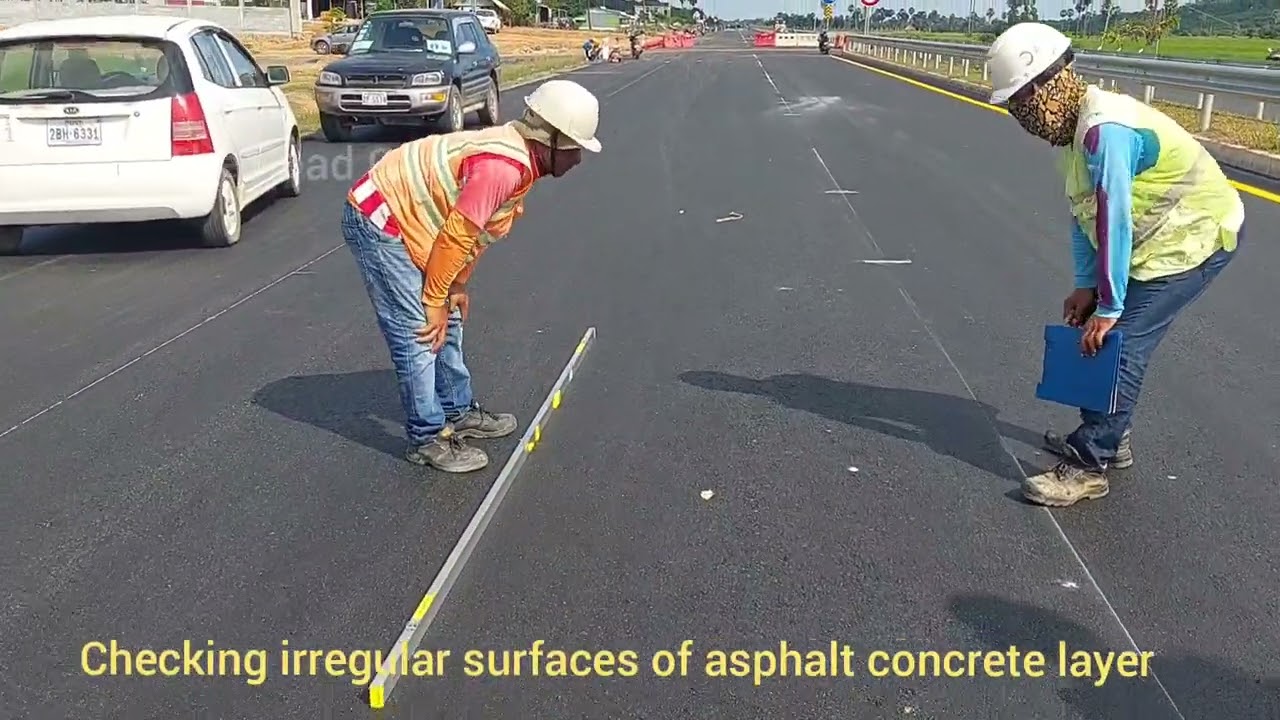Checking irregular for asphalt concrete surface. #games #road #construction #automobile