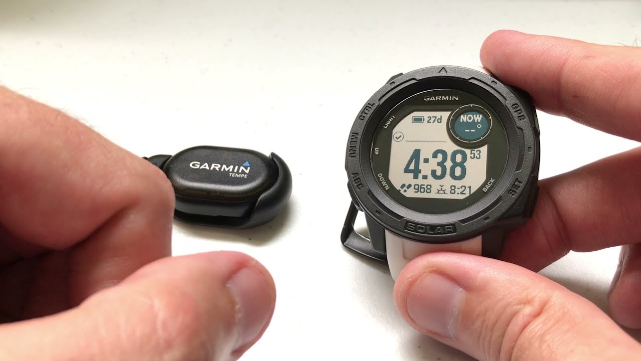 Garmin Instinct — использование Tempe (дополнительный аксессуар)