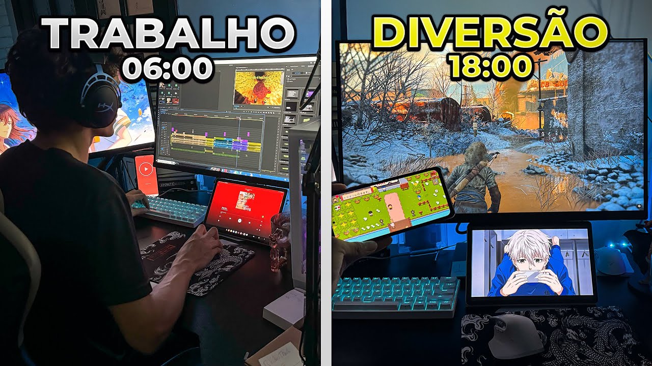 A ROTINA de um EDITOR DE V&Iacute;DEO &eacute; muito boa!