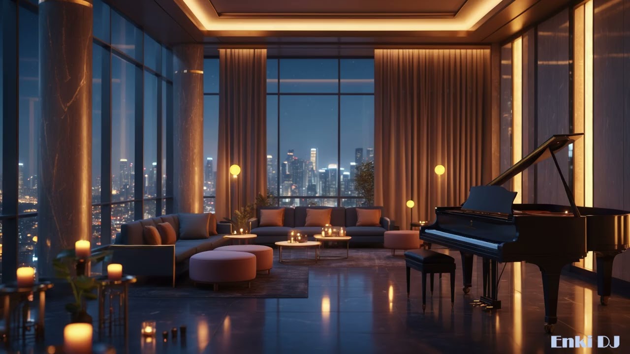 ) Rainy Night Fireplace Jazz Lounge – Smooth Jazz for Relaxing Nights