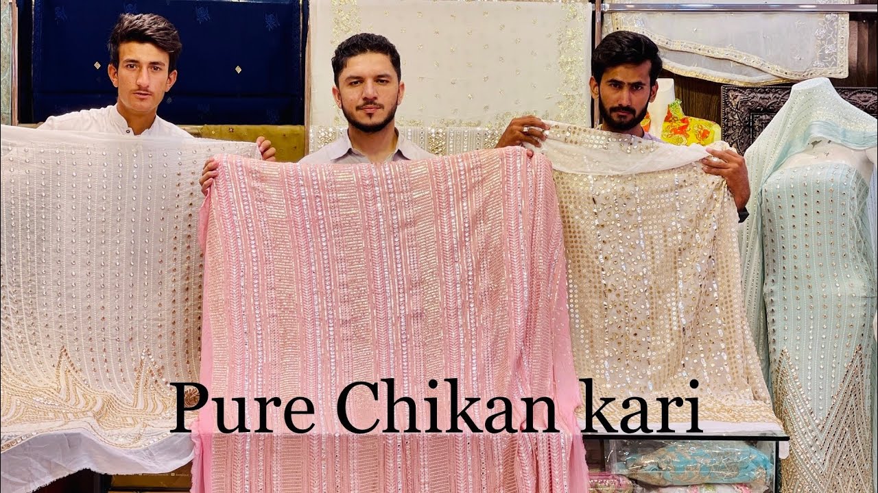 Pure chikan kaari new designs2021/kaamdani dupatta/chikan kari dupatta/gota designs by syed Abbas