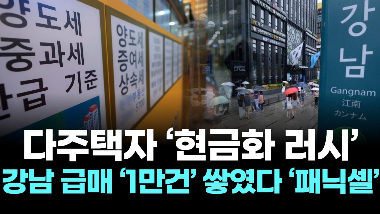 다주택자 ‘현금화 러시’…강남 급매 ‘1만건’ 쌓였다 ‘패닉셀’