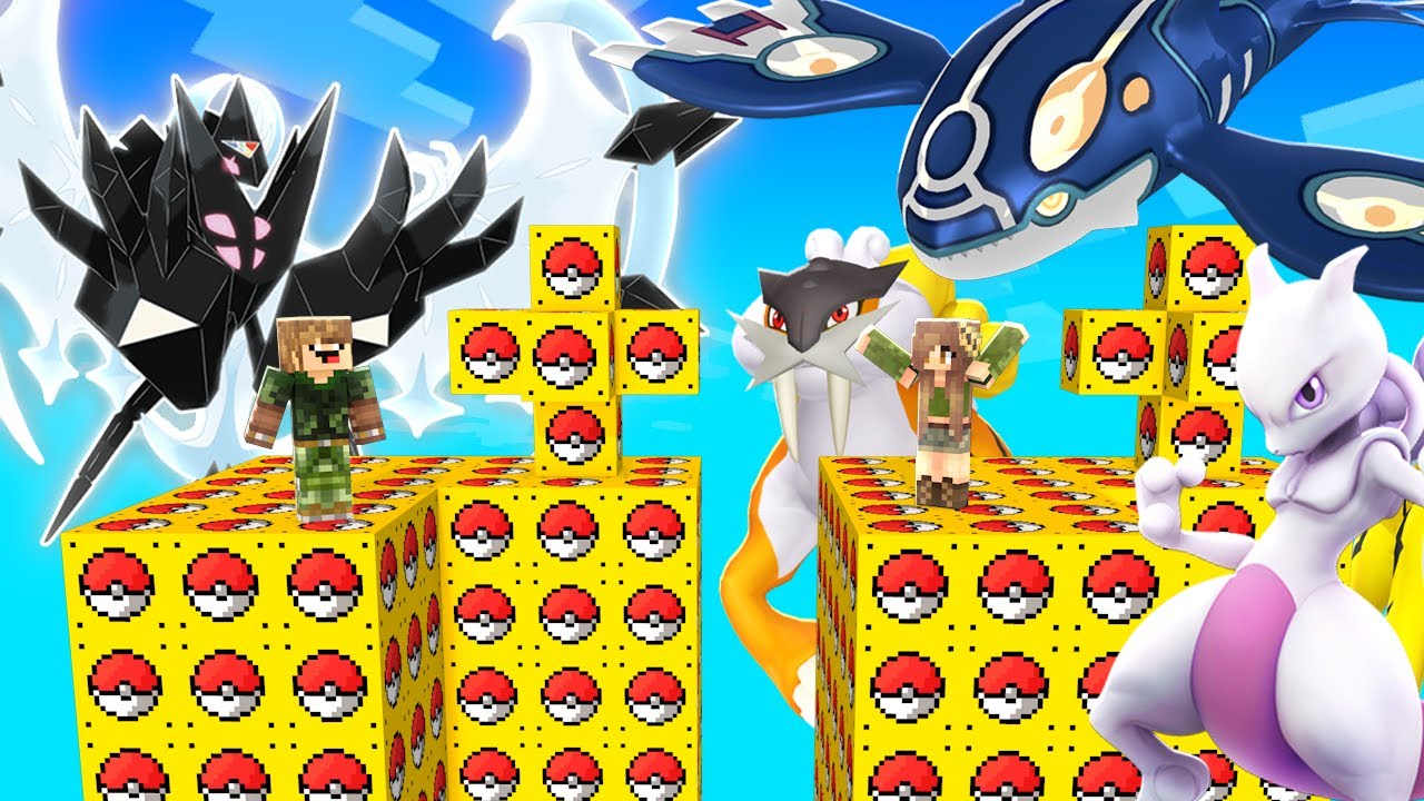 BATALHA DE LENDÁRIOS | MINECRAFT ILHA LUCKY BLOCK POKÉMON