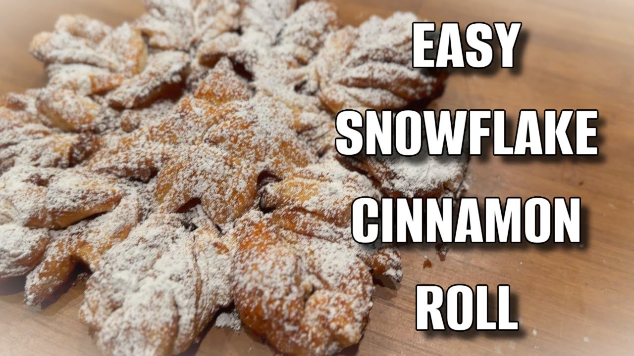 Easy Snowflake Cinnamon Roll | 4 Ingredients!