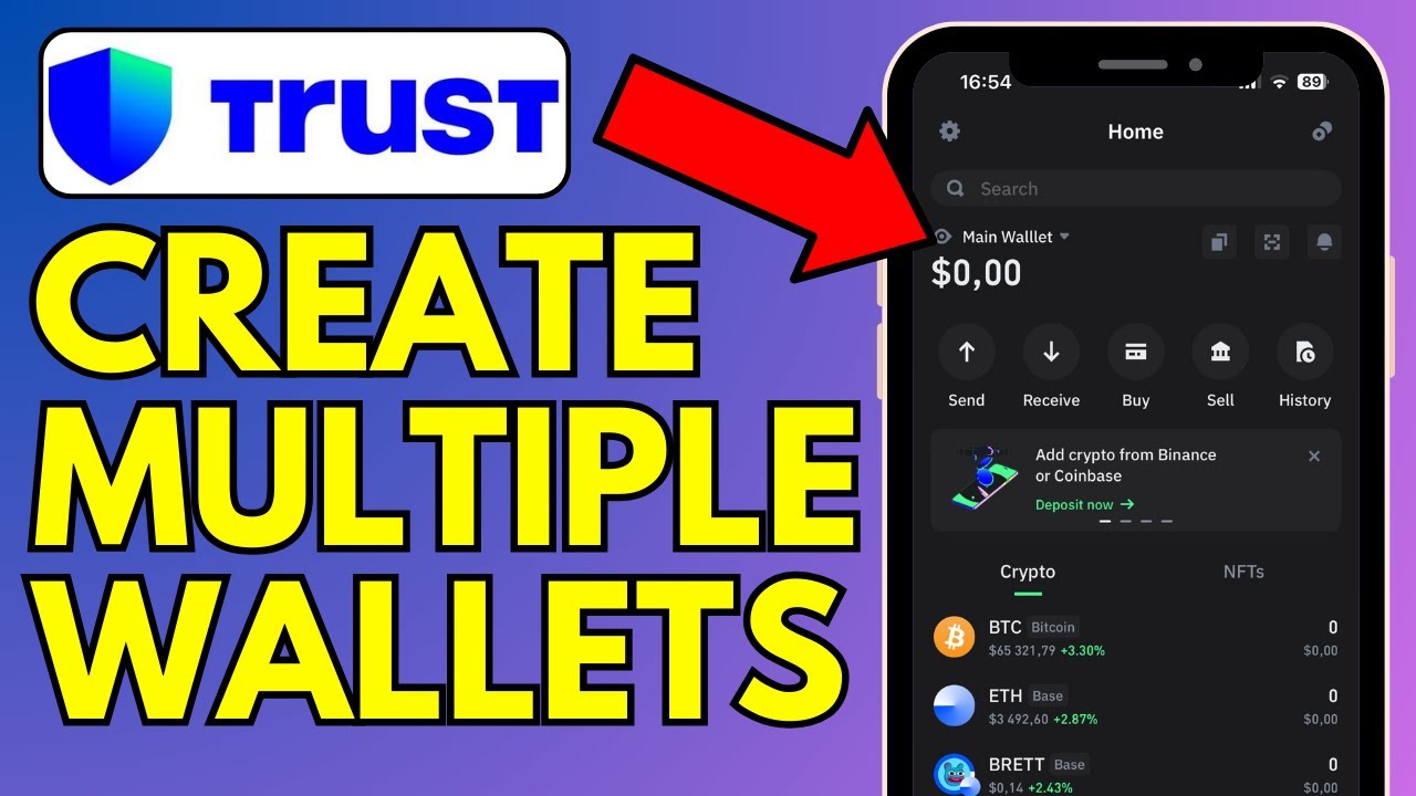 Как создать несколько кошельков в Trust Wallet