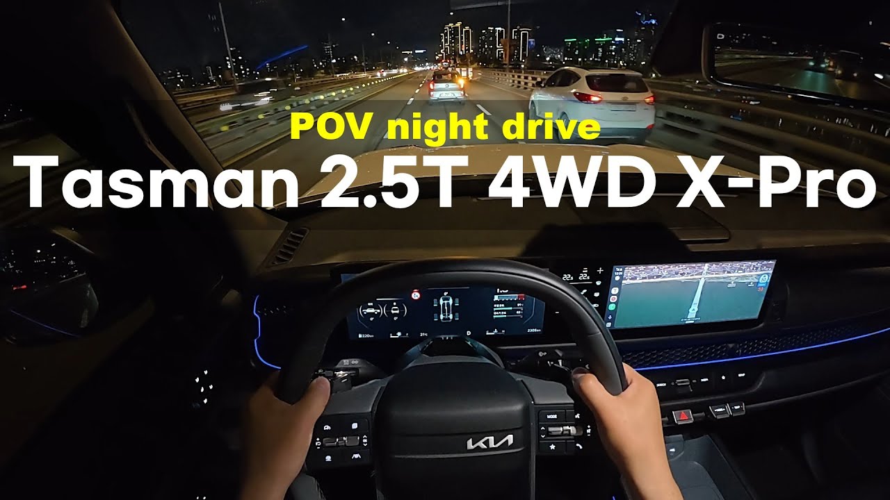 2025 KIA Tasman 2.5T- GDi 4WD X-pro POV night drive