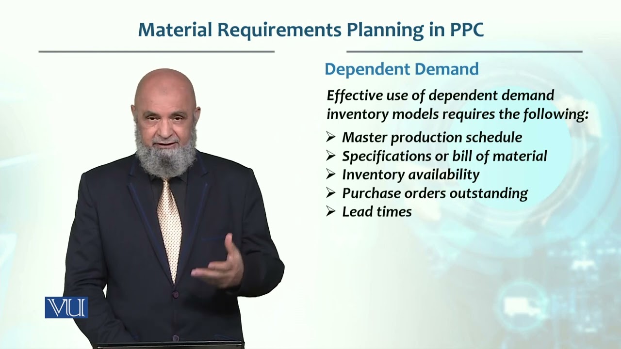Material Requirements planning in PPC | Production / Operations management | MGT713_Topic167