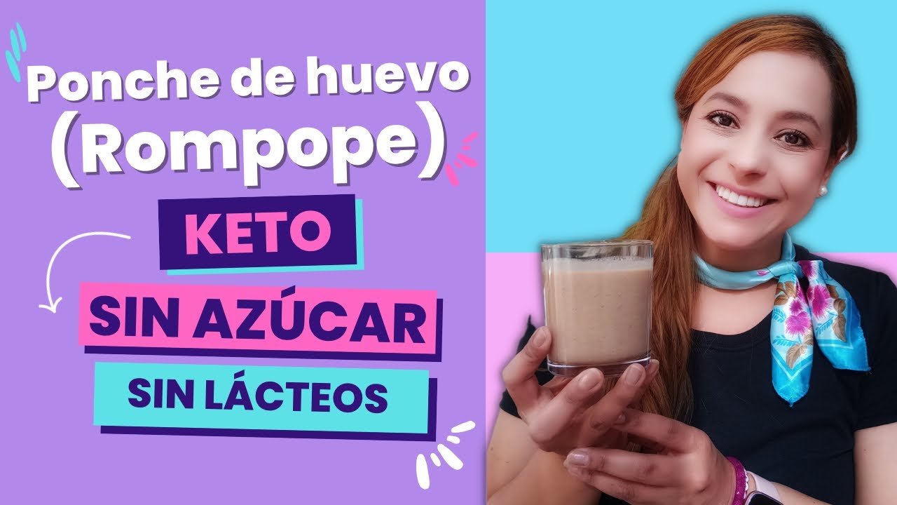 Cómo hacer ROMPOPE (PONCHE DE HUEVO) KETO 🎄SIN AZÚCAR 🤯 SIN LÁCTEOS 🙌🏻
