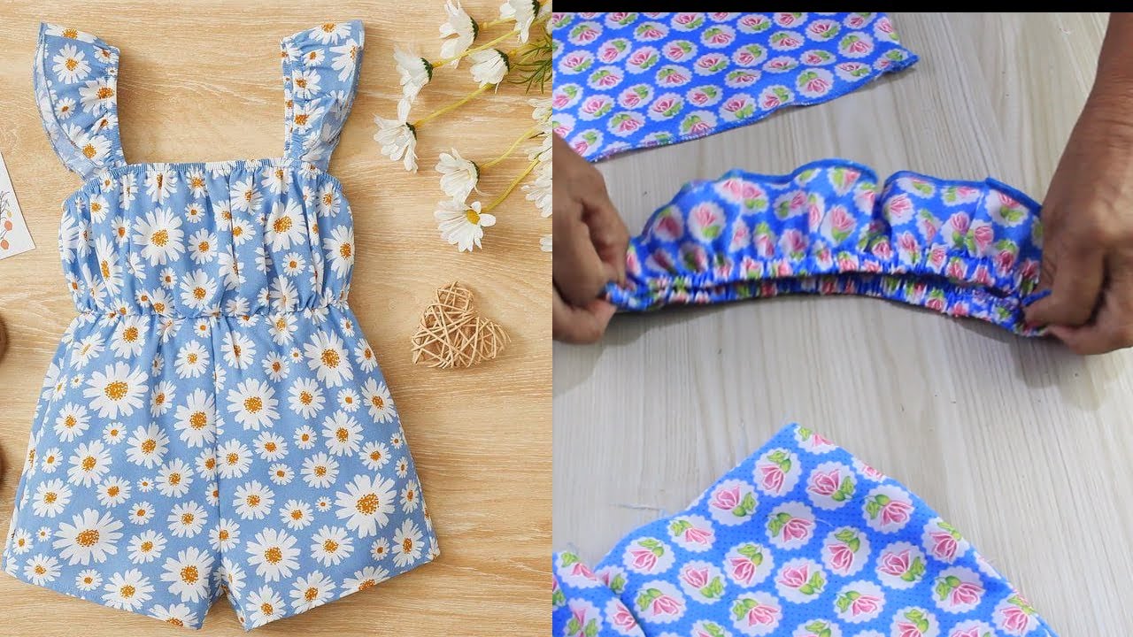 DIY Como hacer enterizo para niña hermoso💛💚💙