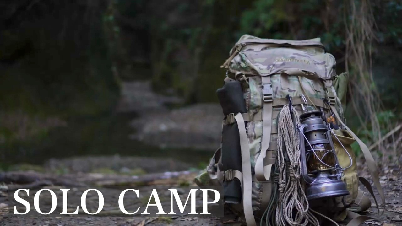 静寂の冬森でルーマニア軍幕と焚火を嗜む【SOLO CAMP】