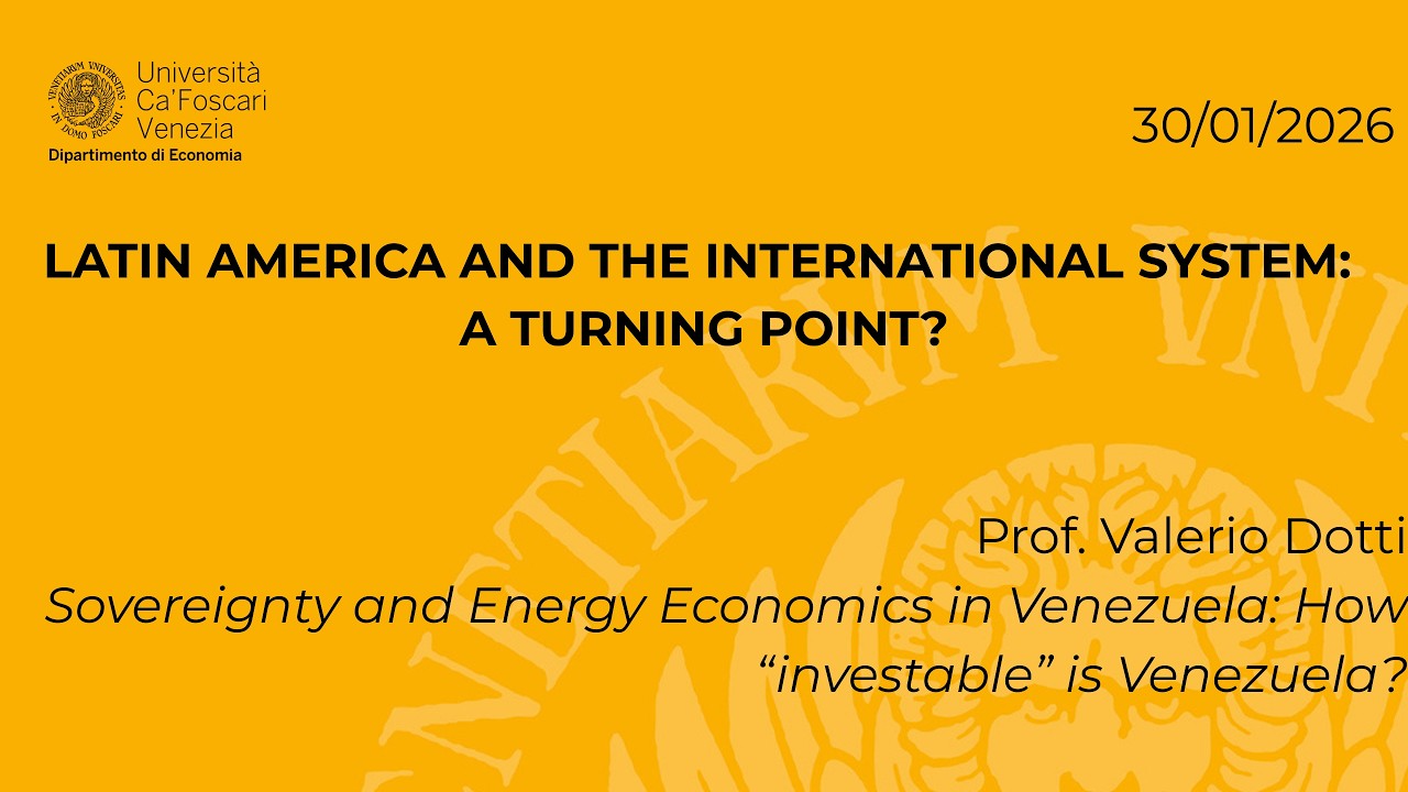 Sovereignty and Energy Economics in Venezuela: How “investable” is Venezuela?