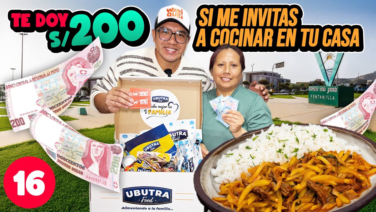 Le DOY 200 soles a un DESCONOCIDO para COCINAR en su CASA ¿ME ACEPTARÁN? | RECETA: OLLUQUITO 🇵🇪