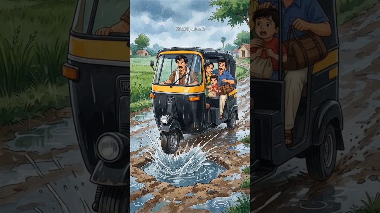 90s Village Bus Journey 🚌🖤 | Auto Se Bus Ka Yaadgar Safar| #shorts #shortsfeed