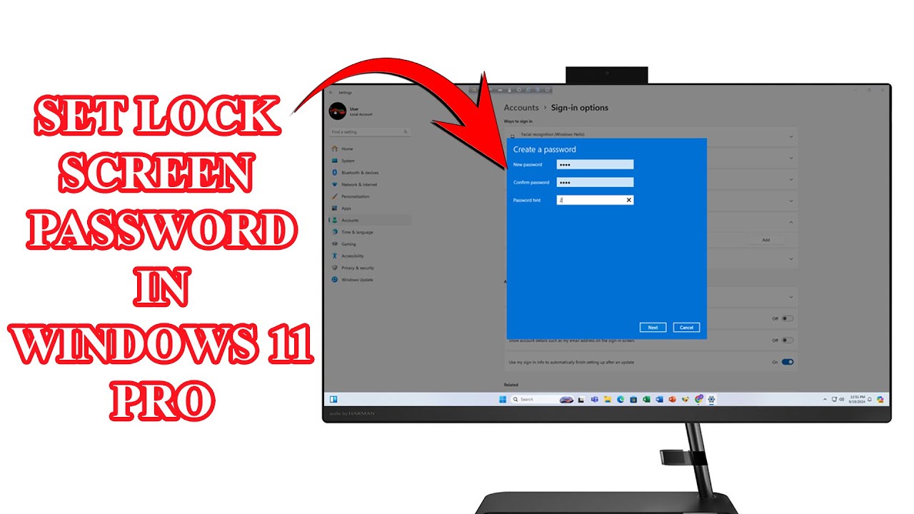 How to set lock screen password in windows 11 pro