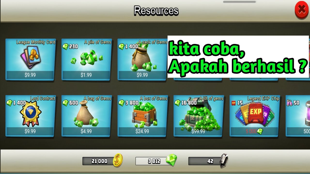 Hack Gems/Diamond/Crystal Clash of zombie 2, clash of Legend,