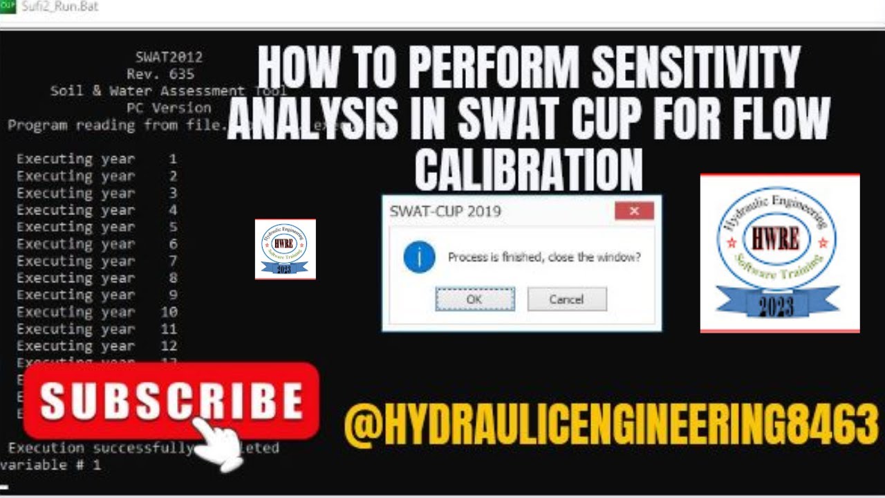 How to Perform Sensitivity Analysis in SWAT CUP for Flow Calibration@hydraulicengineering8463 #swat