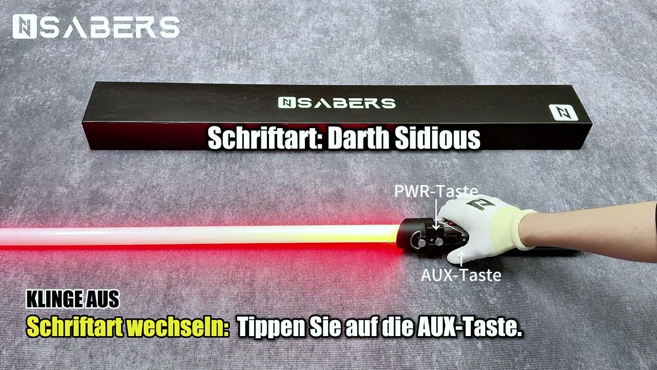 Vader EP5 SRGB Lichtschwert – Funktionen | Doppelknopfbedienung | Nsabers