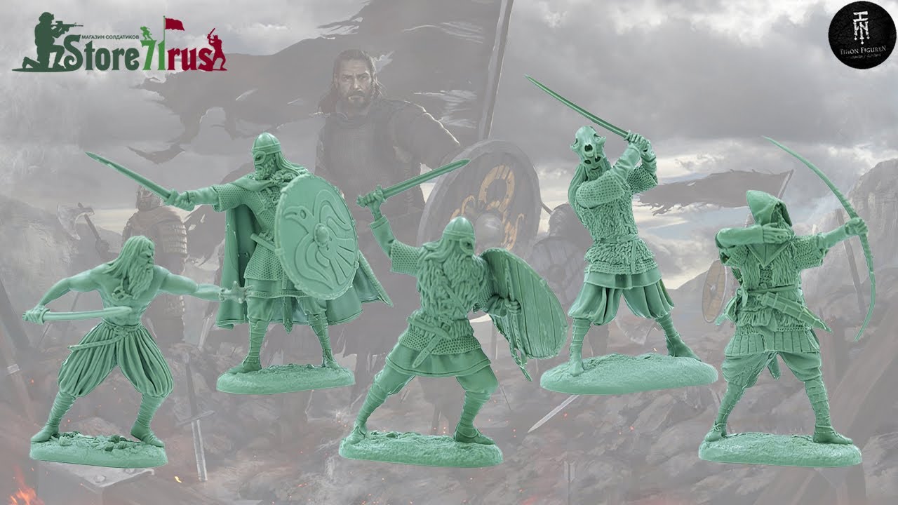 TIHONFIGUREN - ВИКИНГИ, СЕДАЯ ЛЕГЕНДА, НАБОР #4 / VIKINGS, GRAY LEGEND, SET #4
