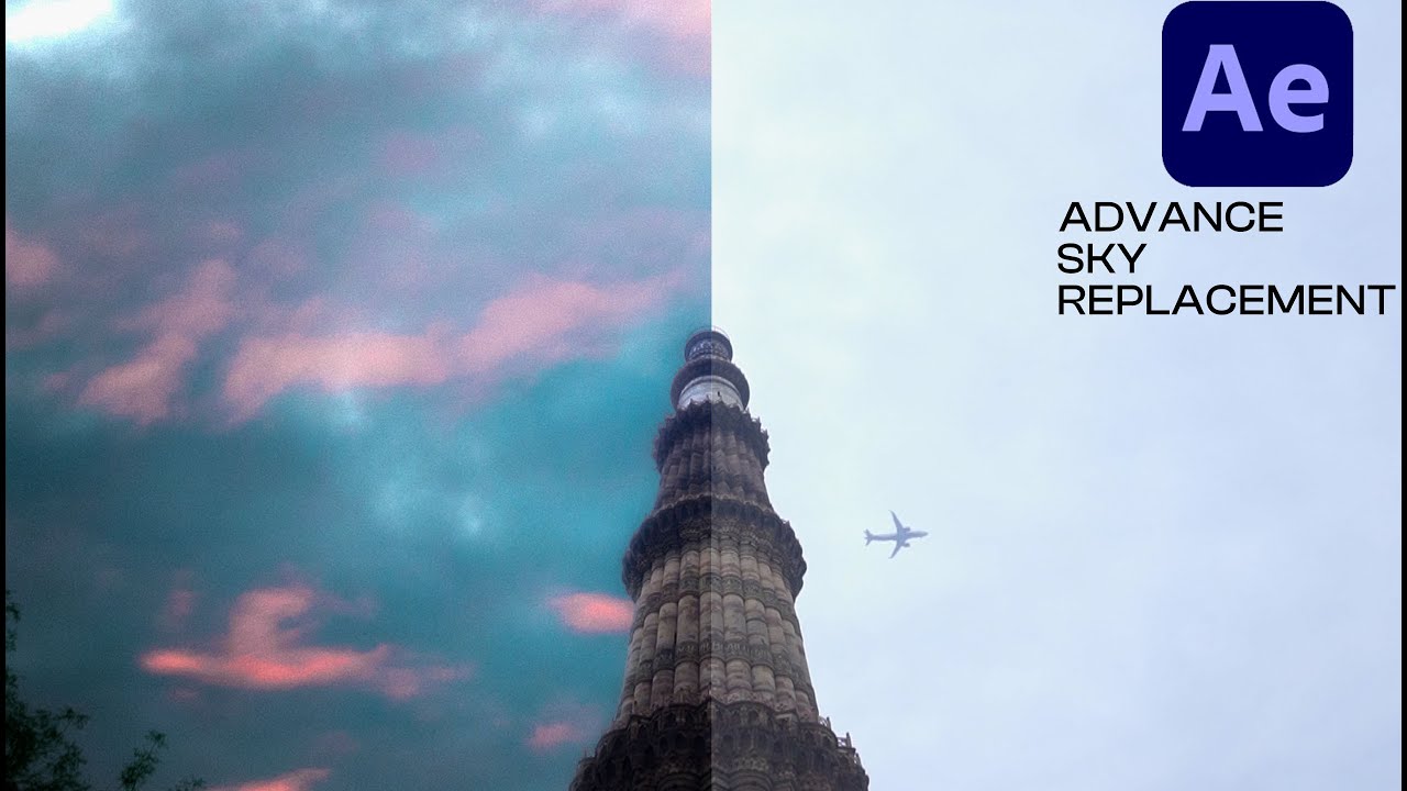Advance Sky Replacement Tutorial in Adobe After Effects - Hindi