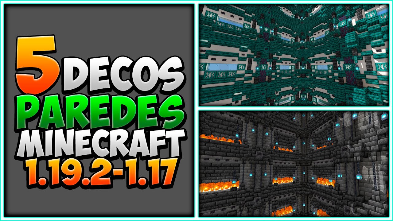 5 DECORACIONES para PAREDES para TU SURVIVAL - Tutorial Minecraft 1.20.1 - 1.17