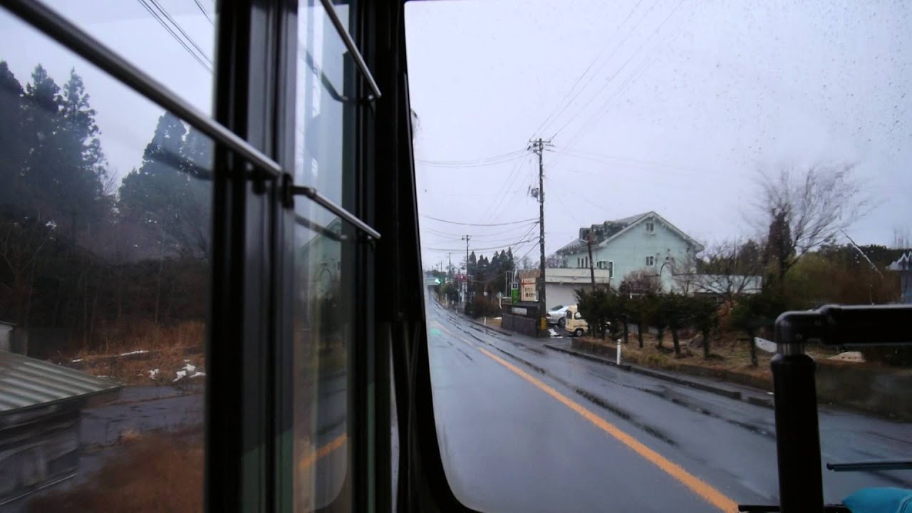 【前面展望】三沢市役所～十和田市駅（2016年3月・バス停廃止）～三高正門前【十和田観光電鉄・鉄道代替バス】