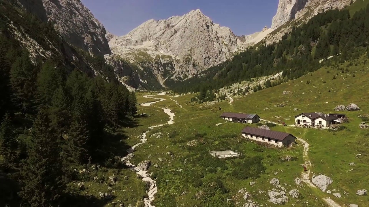 Dolomites Marmolada Malga Ciapela Drone Video