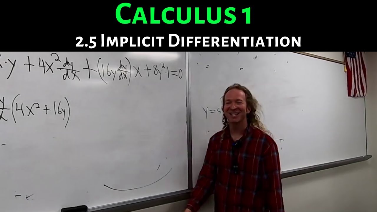 Calculus 1: Lecture 2.5 Implicit Differentiation