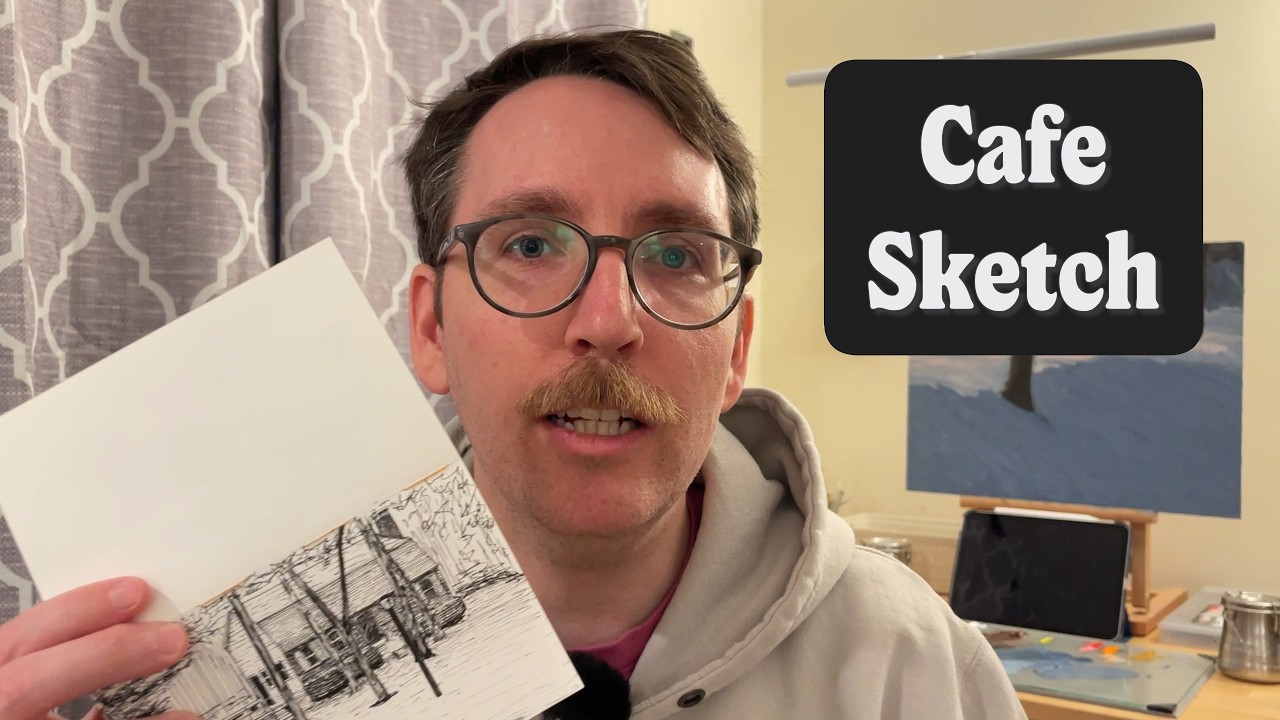 Soft-Spoken ASMR Sketching — Cafe (1 Hour)