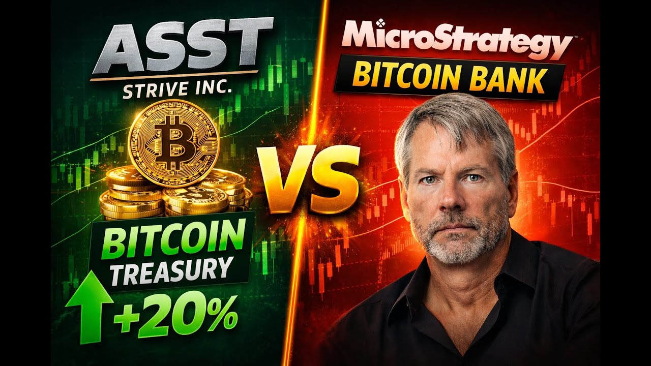 ASST Stock Explodes 20% 🚀 | Is Strive the Next MicroStrategy? Bitcoin Treasury Deep Dive (2026)