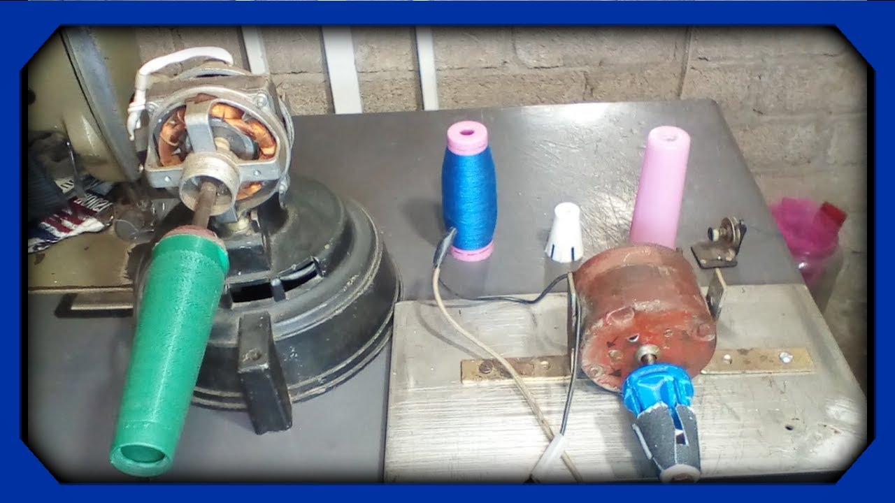 Como hacer devanadores de hilos con motor de ventilador.