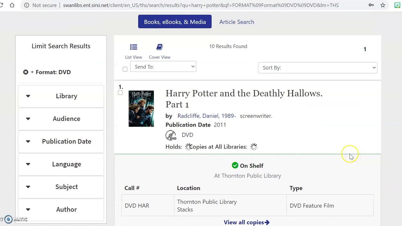 How To Use Thornton Library's Online Catalog