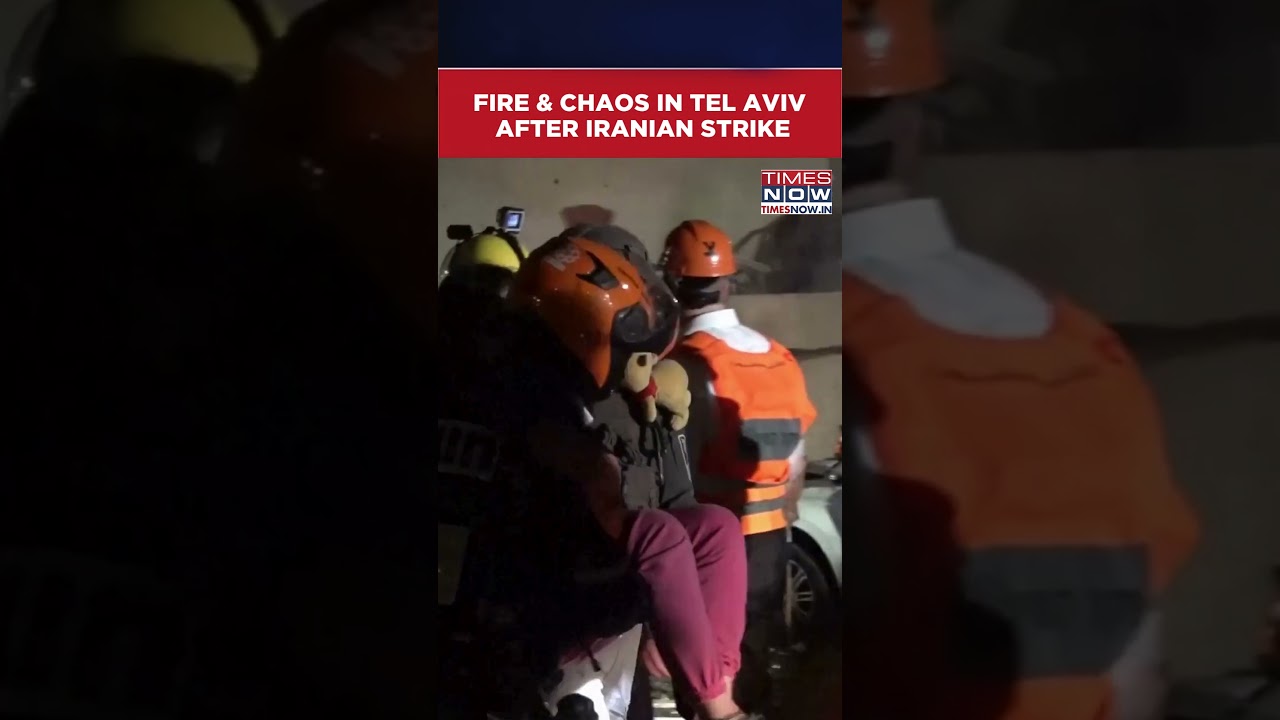 Israel Vs Iran: Fire And Chaos In Tel Aviv After Iranian Missile Strike Rocks Israeli City #shorts