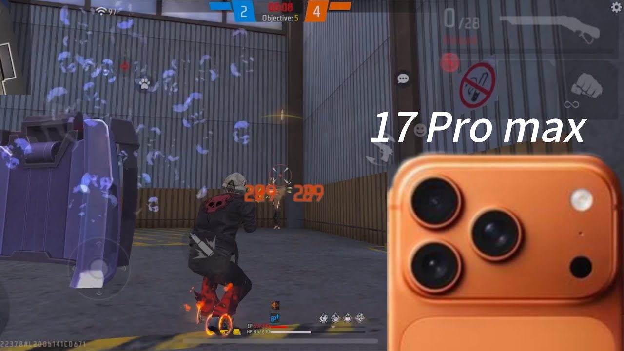 iPhone 17 pro max free fire max clip | free fire gameplay test in iPhone 17 pro max | goldy jatt |