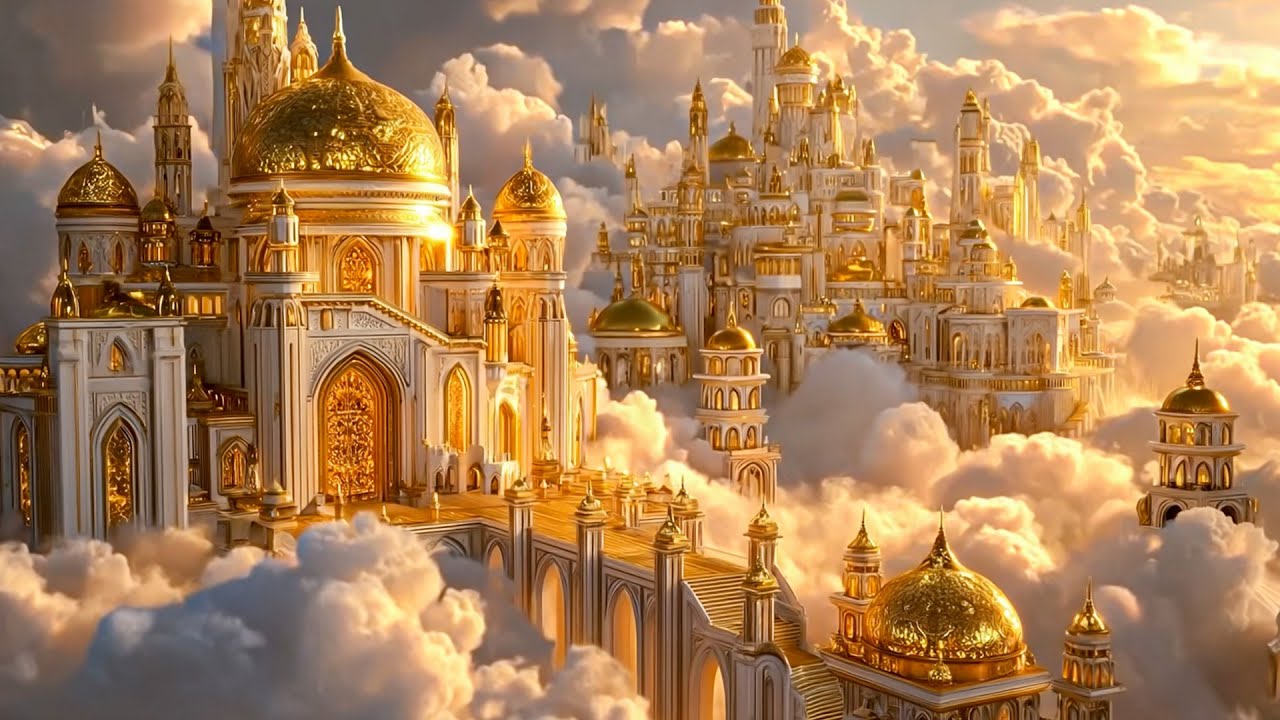 Gold-City Wonders 🌟 Exploring the Heavenly Sci-Fi Metropolis in Ultra Realistic Detail